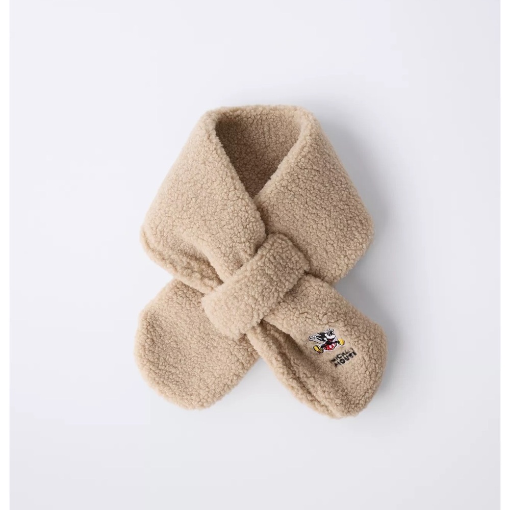 ZARA MICKEY MOUSE DISNEY SHEARLING SCARF
